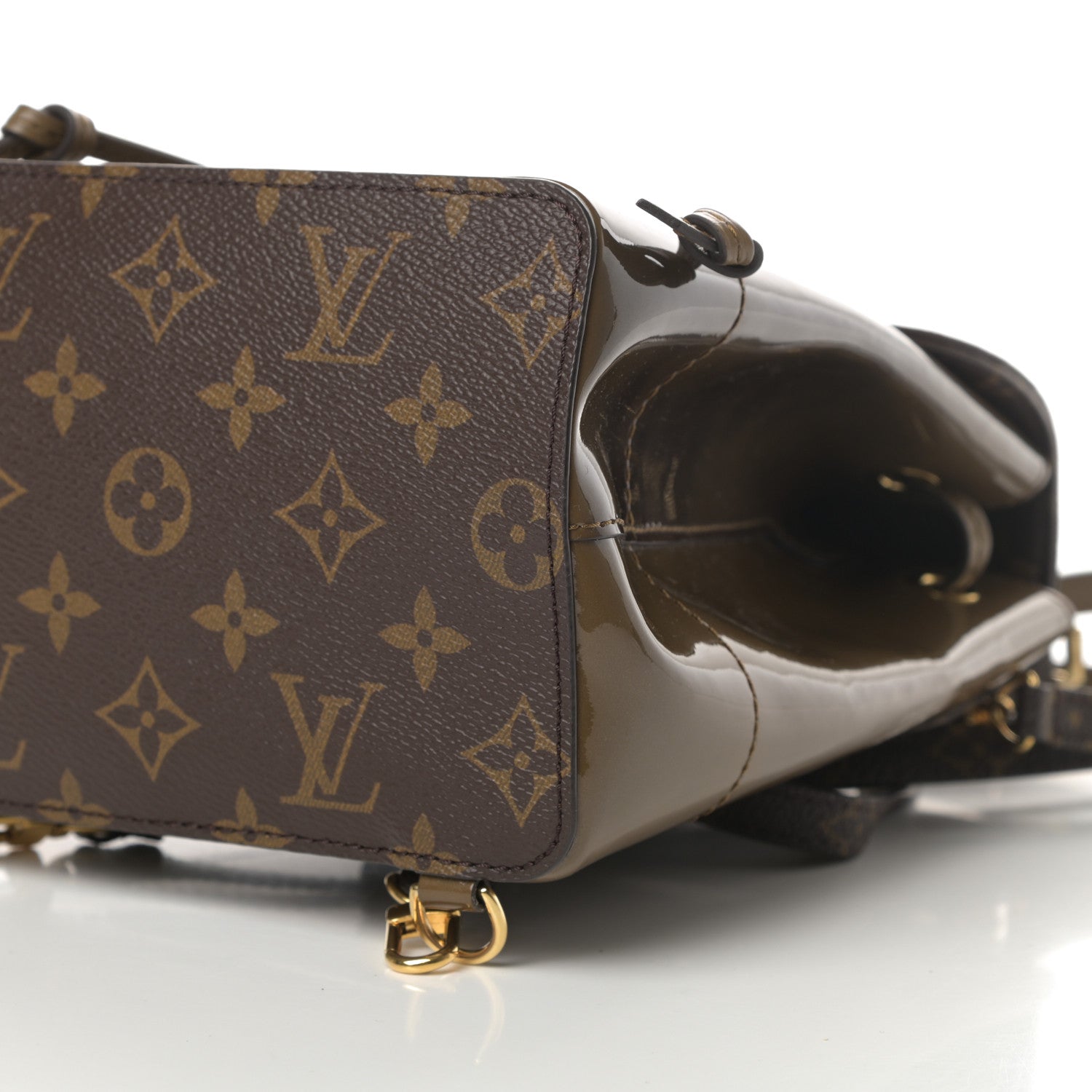 Louis Vuitton Patent Monogram Hot Springs Backpack Vert Bronze 10 of 12