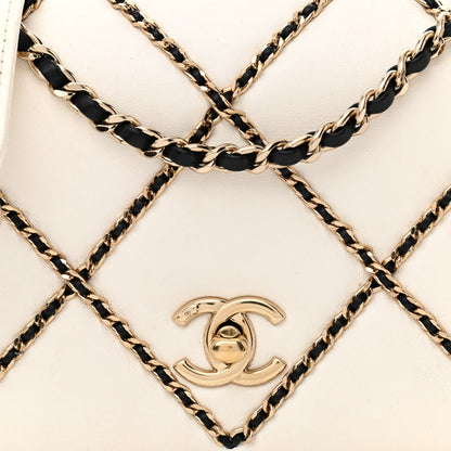 Chanel Lambskin Small Entwined Chain Flap White 8 of 12