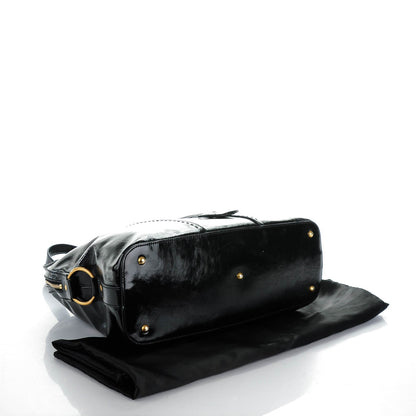 Saint Laurent Patent Calfskin Oversized Muse Black 4 of 7