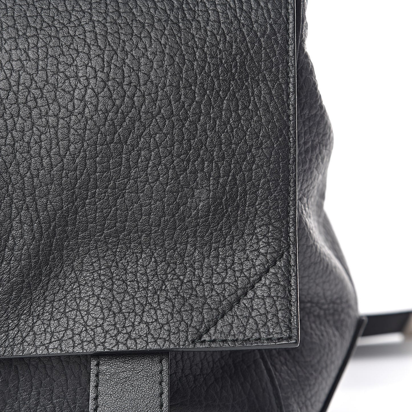 Pebbled Calfskin PS Courier Backpack Black
