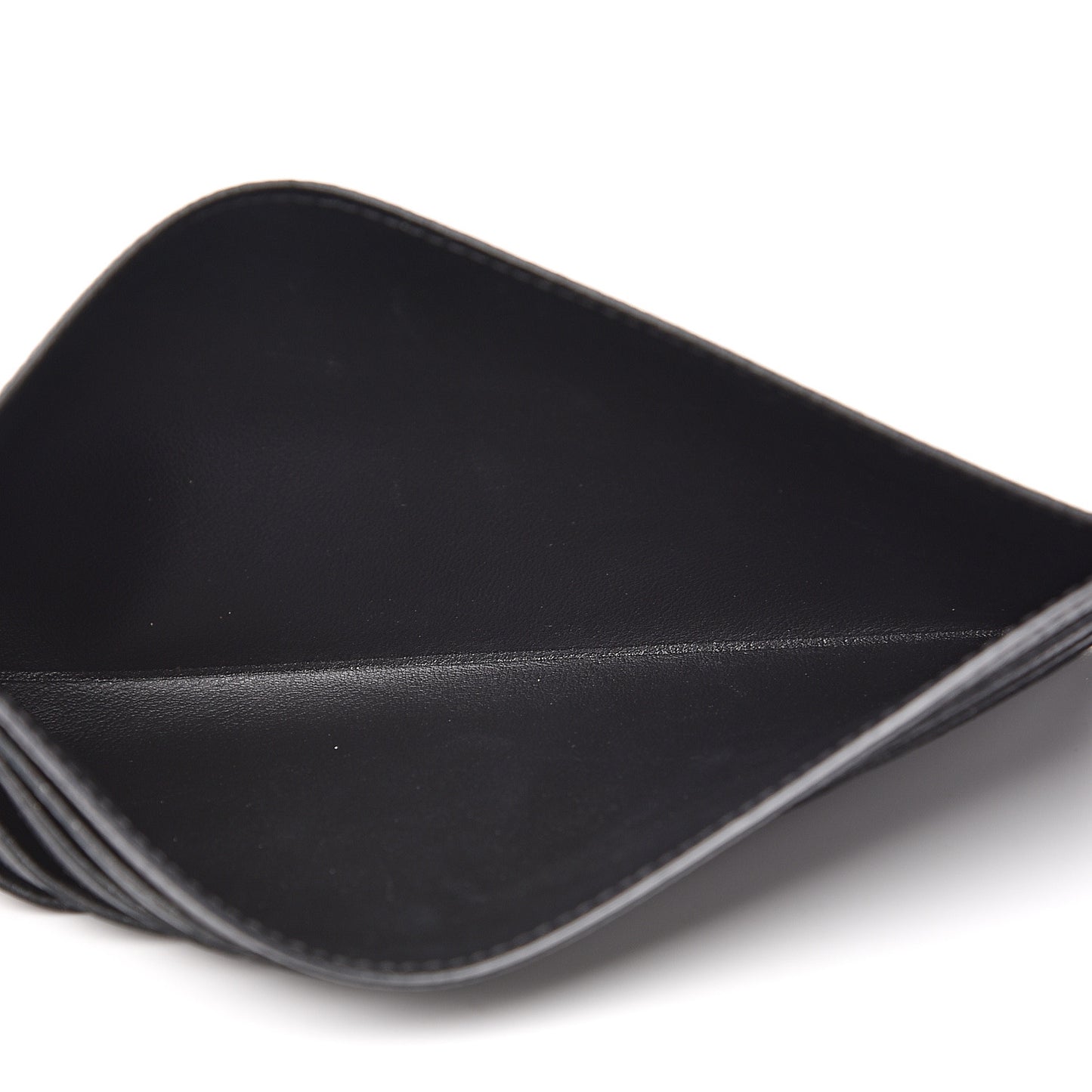 Calfskin Felicie Chain Wallet Card Holder Insert Black