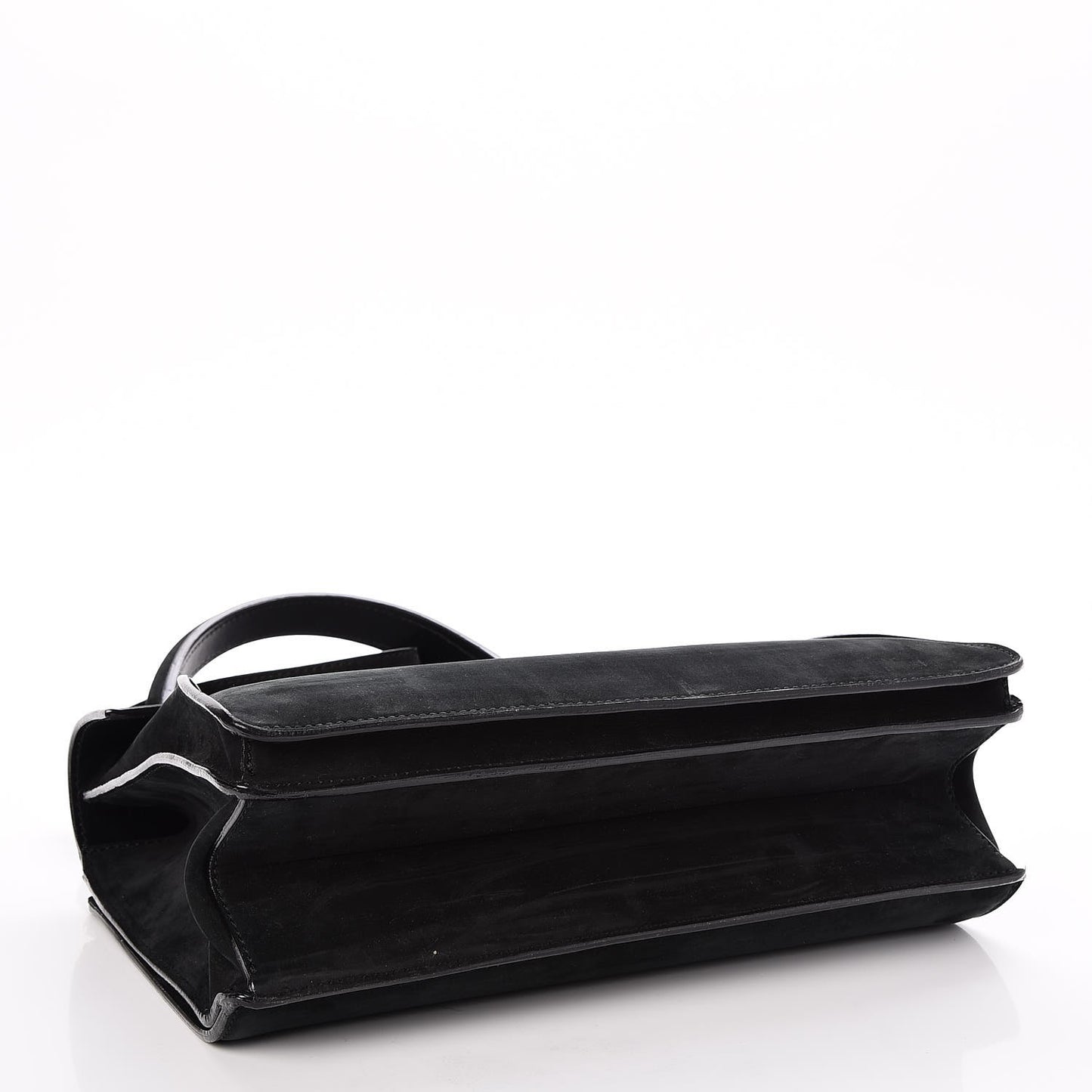 Suede Medium Hava Top Handle Bag Black