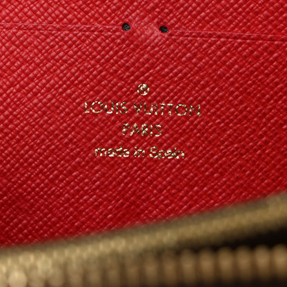 Louis Vuitton Damier Ebene Clemence Wallet Cherry 6 of 7