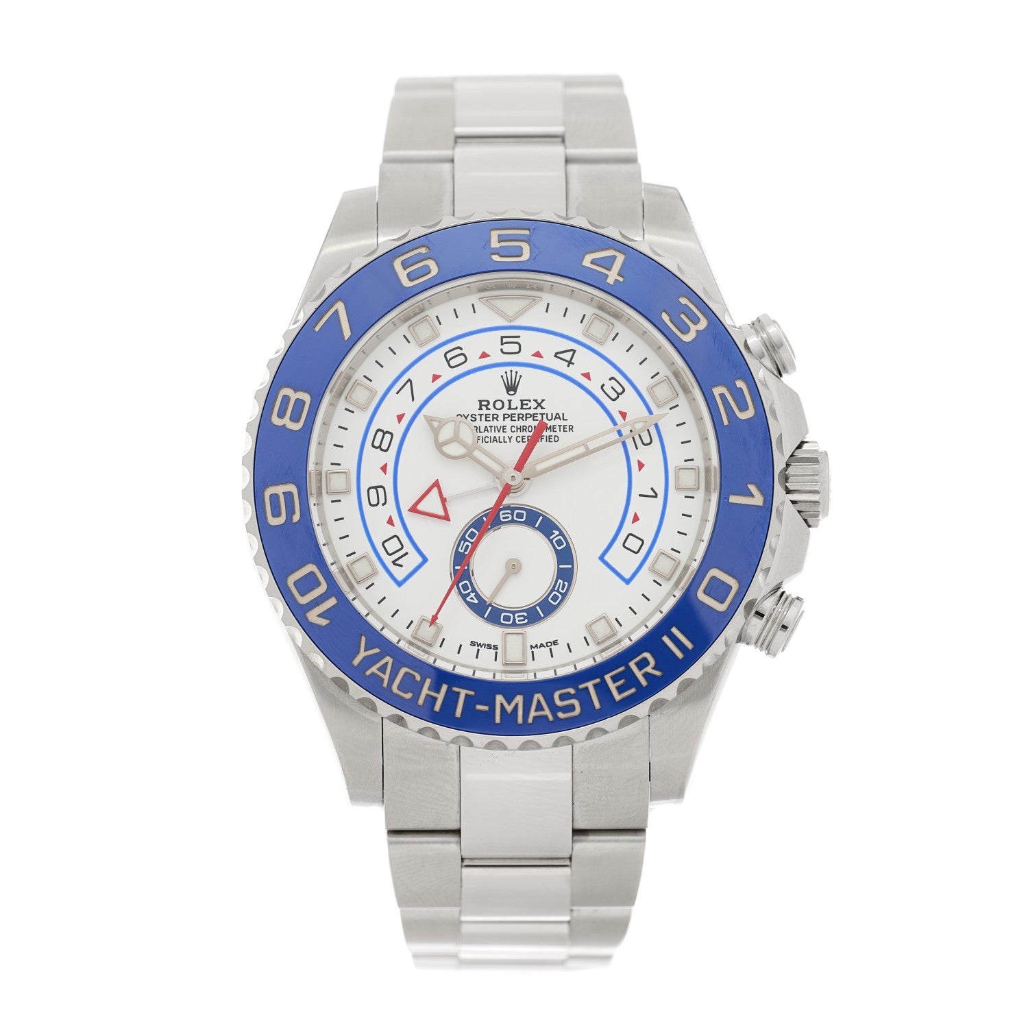 Rolex Stainless Steel 44mm Oyster Perpetual Date Yacht-Master II Watch White 116680 1 of 3