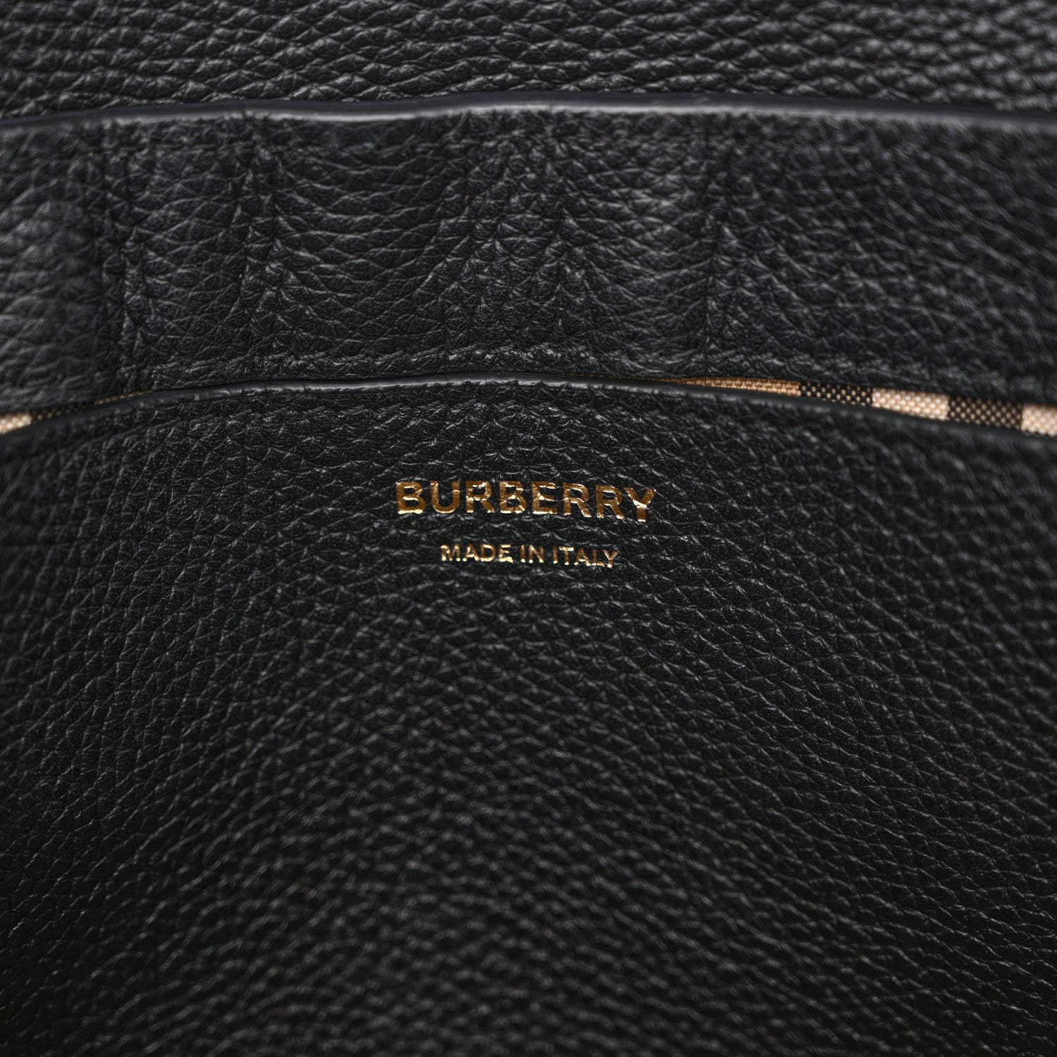 Burberry Grainy Calfskin Vintage Check Note Crossbody Bag Black 6 of 13