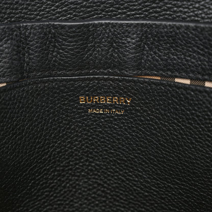 Burberry Grainy Calfskin Vintage Check Note Crossbody Bag Black 6 of 13