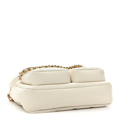 Chanel Calfskin Quilted Small Camera Case White 4 of 11