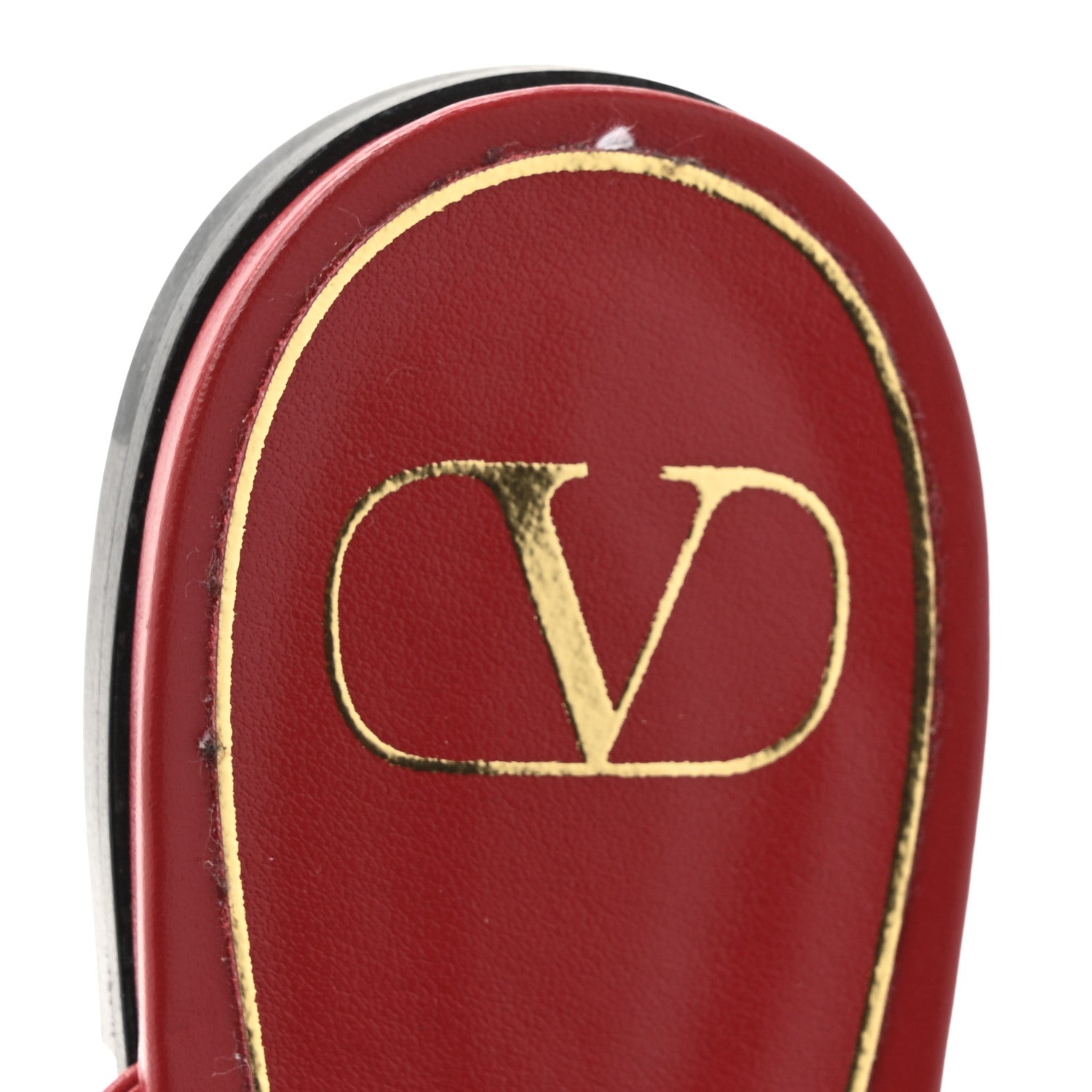 Valentino Garavani Calfskin Roman Stud Flat Mules 39.5 Red 11 of 11