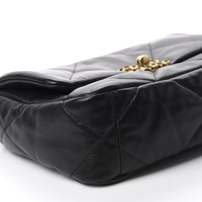 Chanel Goatskin Quilted Medium 19 Flap Black 6 of 11