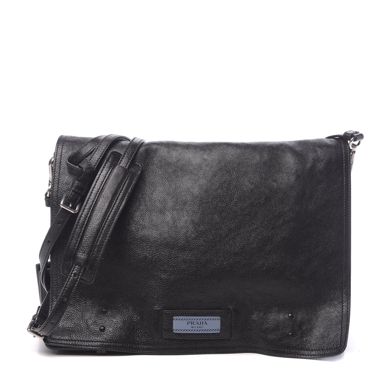 Glace Calf Etiquette Flap Black Astrale