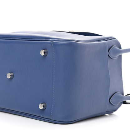 Hermes Swift Epsom Lindy 26 Tressage De Cuir Bleu Brighton Capucine Bleu Saphir 10 of 13