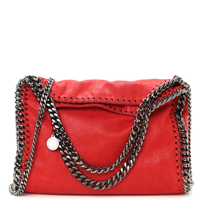 Stella McCartney Shaggy Deer Mini Falabella Fold Over Tote Red 1 of 7