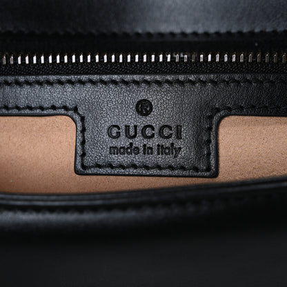 Gucci Calfskin Matelasse Small GG Marmont Shoulder Bag Black 6 of 10