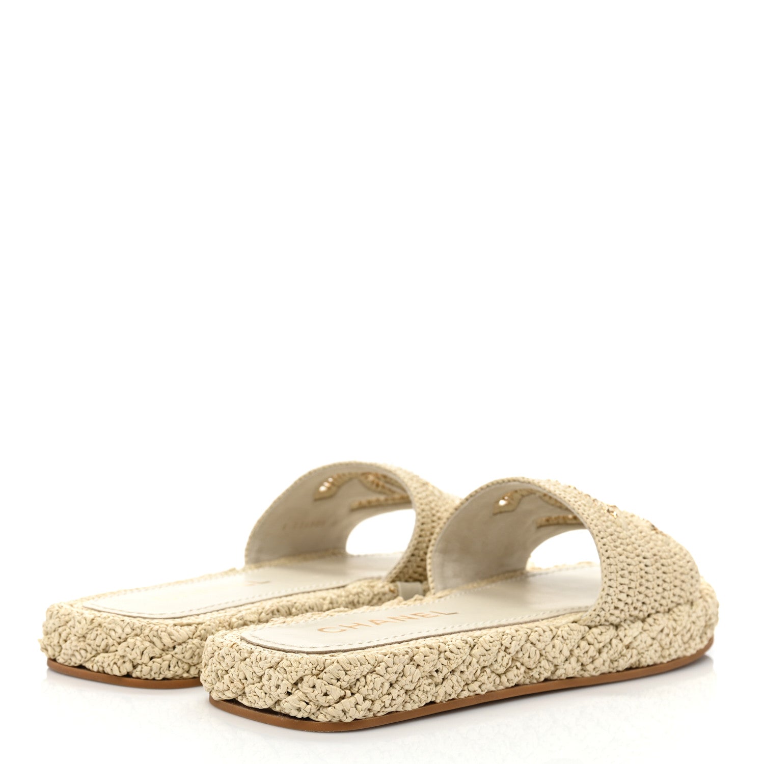 Chanel Cord Braided CC Mules 41 Light Beige 4 of 9