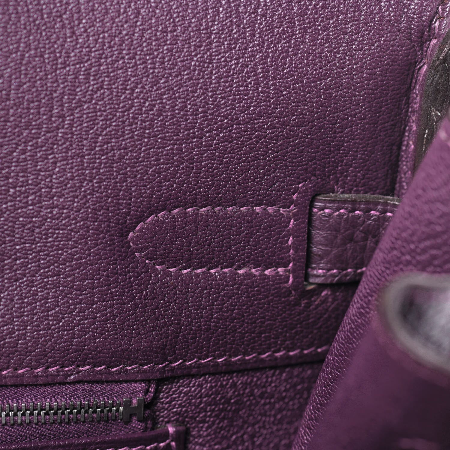 Hermes Taurillon Clemence Birkin 35 Raisin 19 of 44