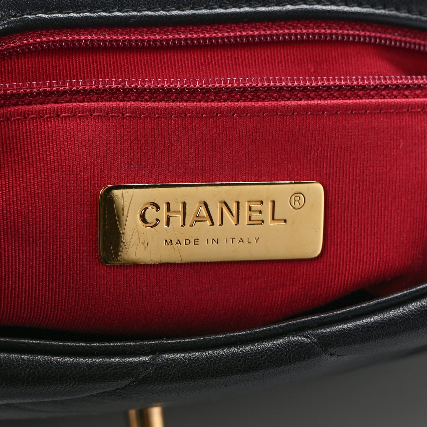 Goatskin Quilted Medium Chanel 19 Flap Black