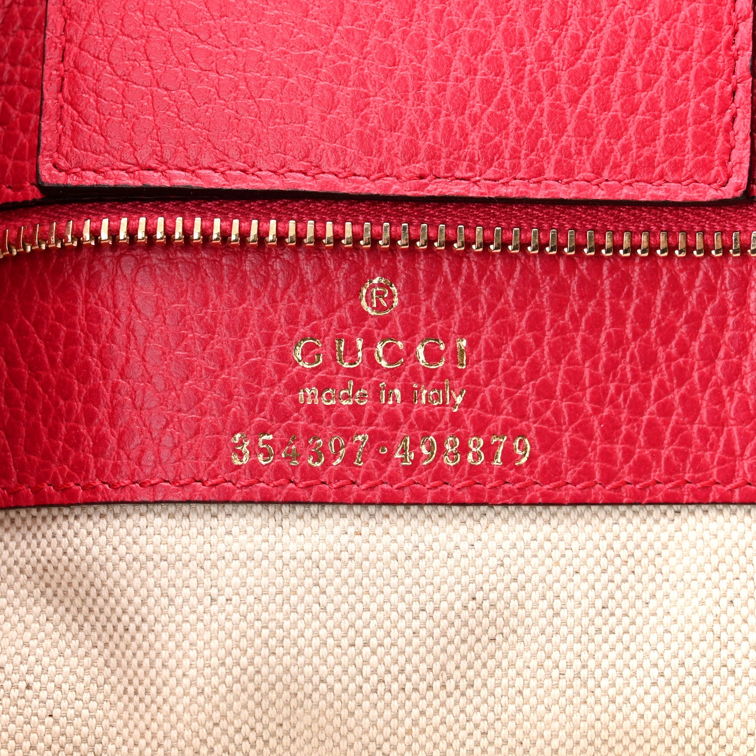 Gucci Dollar Calfskin Medium Swing Tote Sun Orange Pure Red 6 of 10