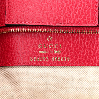 Gucci Dollar Calfskin Medium Swing Tote Sun Orange Pure Red 6 of 10