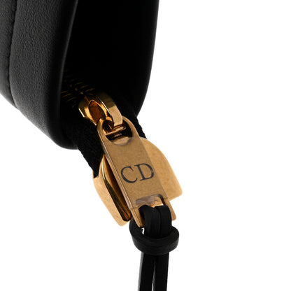 Christian Dior Calfskin Medium Diordouble Zip Pouch Black 8 of 9