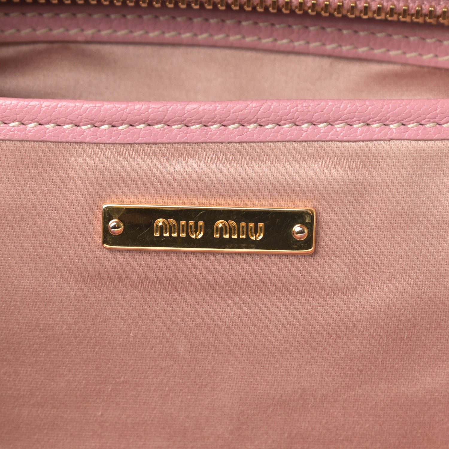Miu Miu Goatskin Madras Bauletto Rosa 6 of 17
