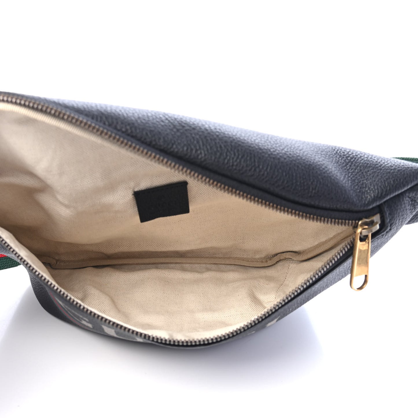 Grained Calfskin Logo Belt Bag Black