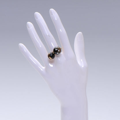 Louis Vuitton Magnetic Glitter Ring Set 6.5 Black 2 of 6