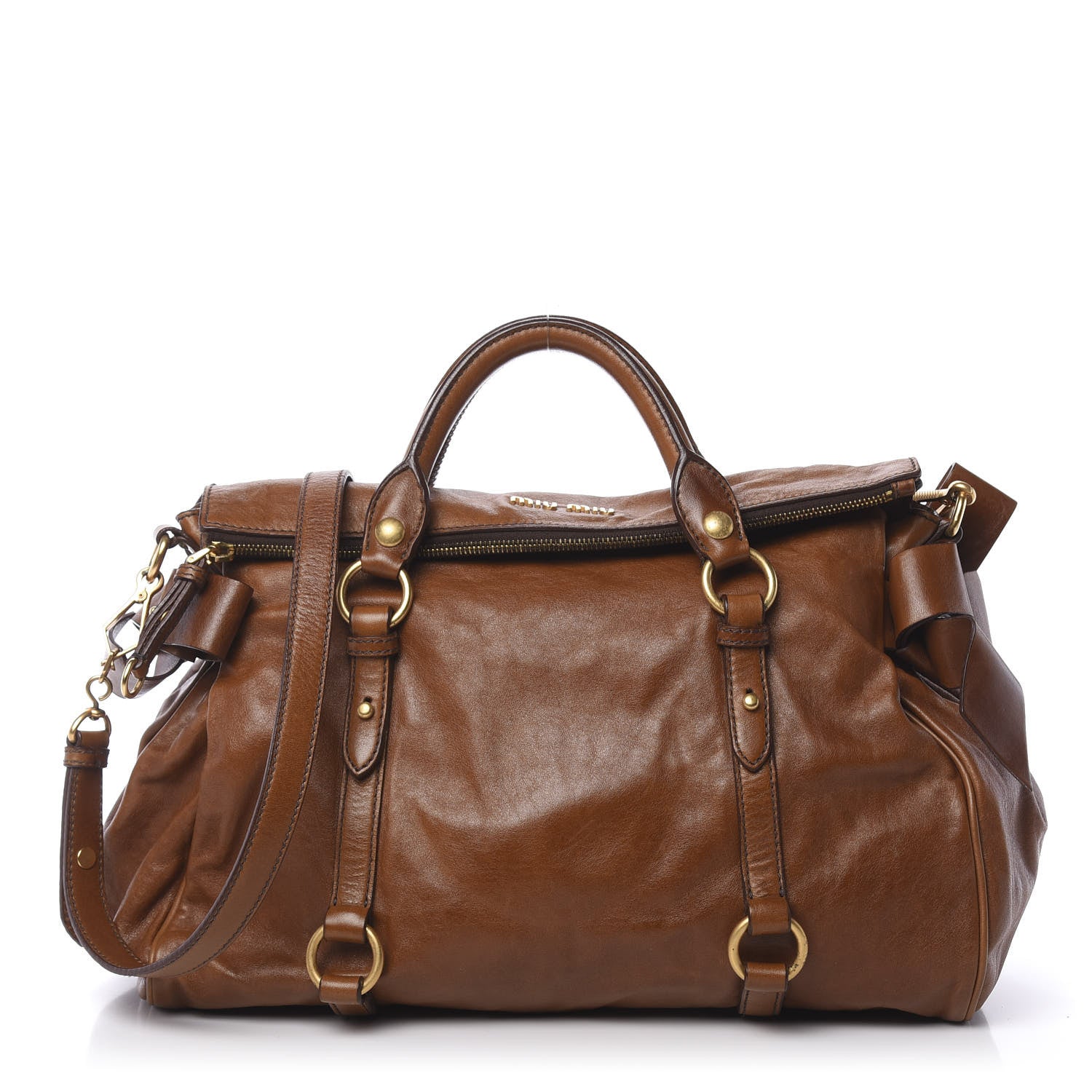 Miu Miu Vitello Medium Bow Bag Palissandro 1 of 15