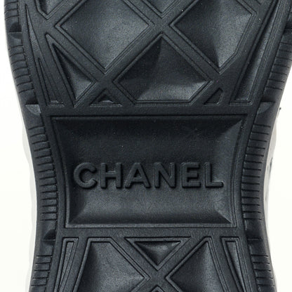 Chanel Velvet Calfskin Mixed Fibers CC Sneakers 36.5 Black 6 of 9