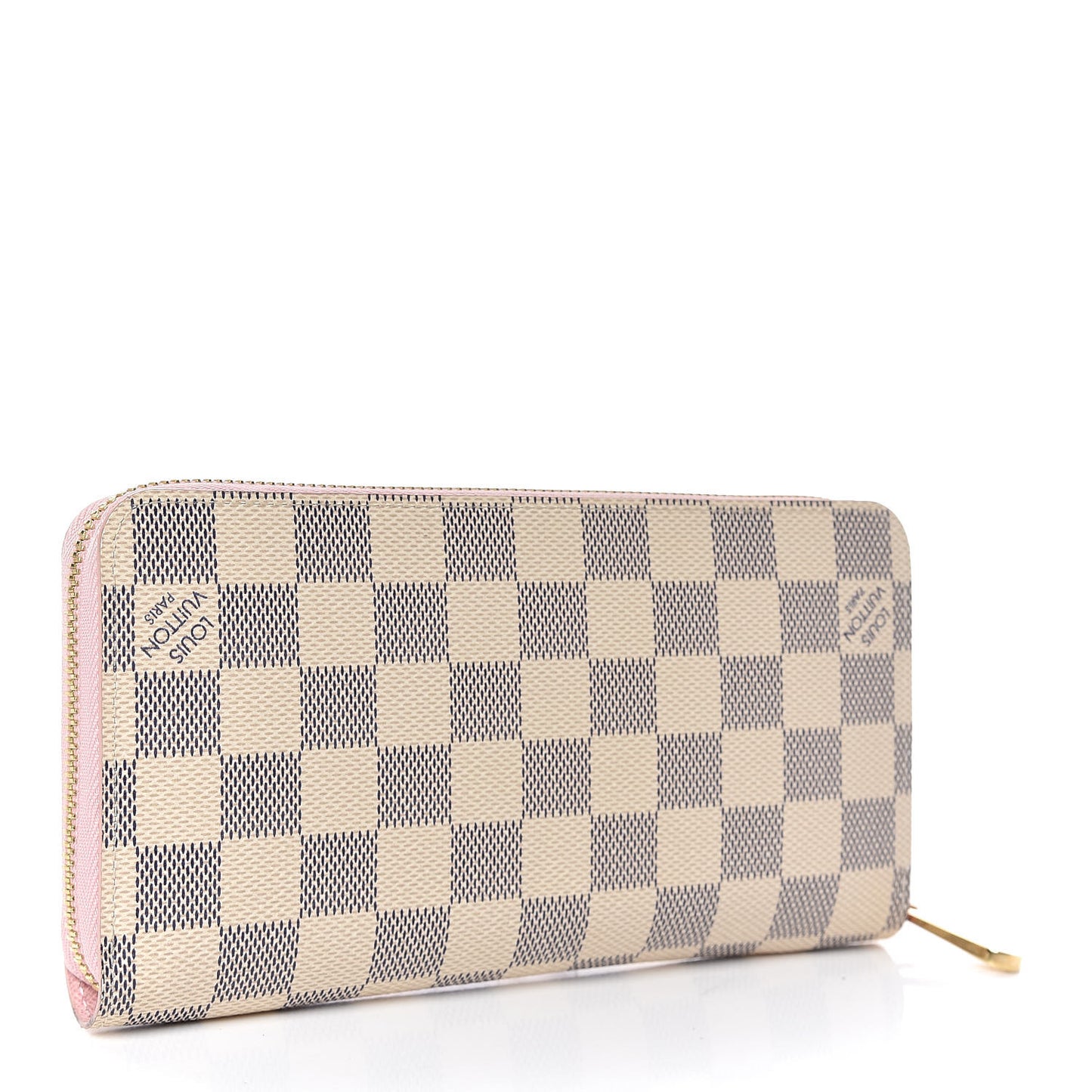 Damier Azur Zippy Wallet Rose Ballerine