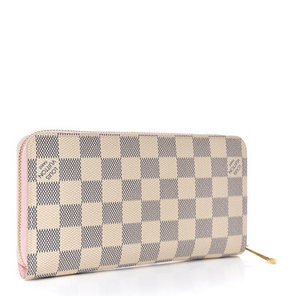Louis Vuitton Damier Azur Zippy Wallet Rose Ballerine 3 of 7