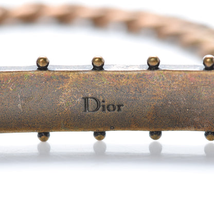 Christian Dior Metal J'Adior Choker Necklace Aged Gold 4 of 7