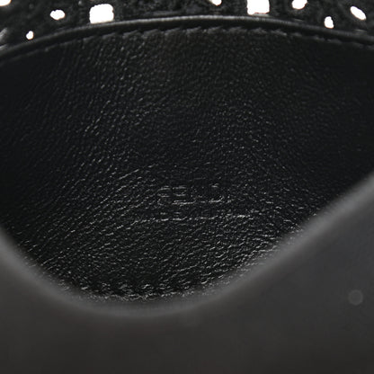 Fendi Canvas Embroidered Nano Baguette Charm Black 6 of 10
