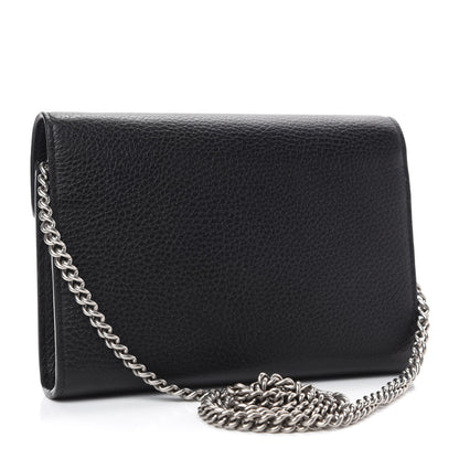 Gucci Calfskin Mini Dionysus Chain Wallet Black 3 of 10
