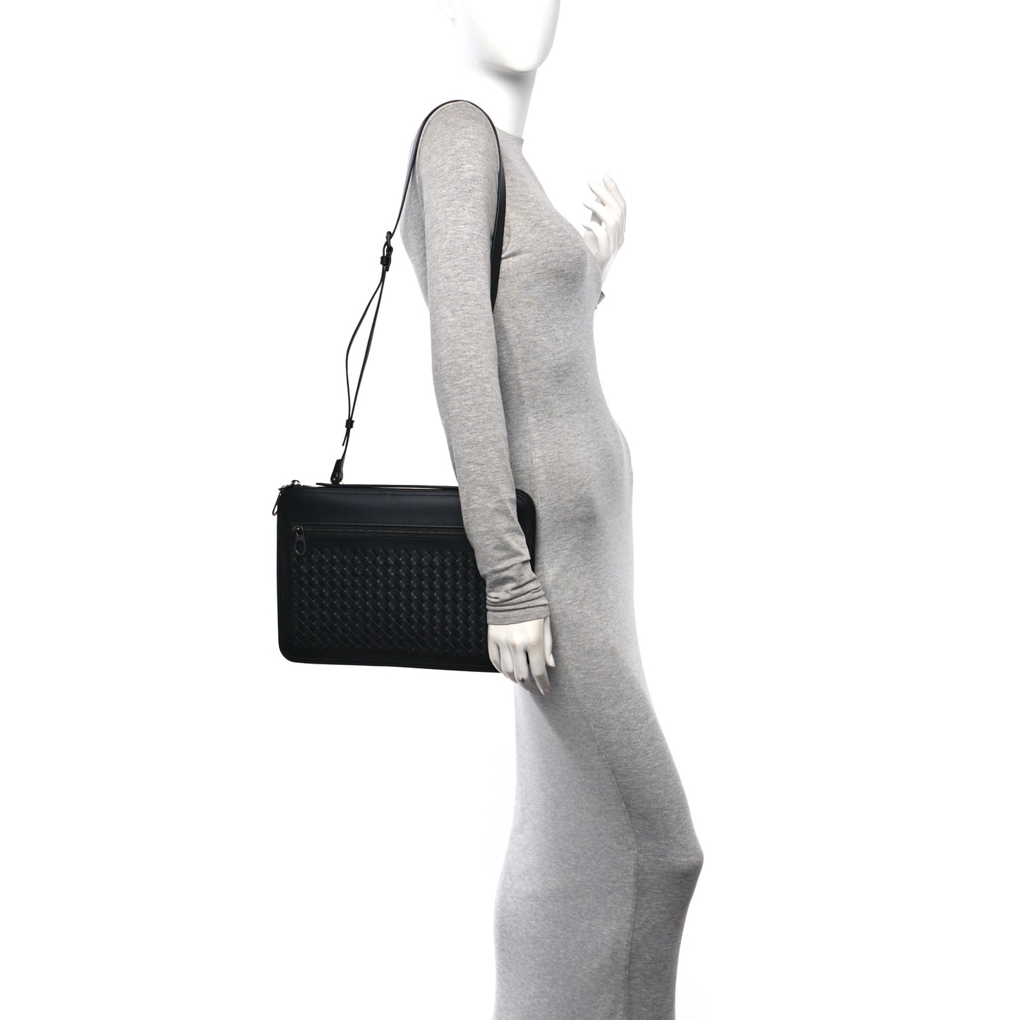 Intrecciato Slim Briefcase Black