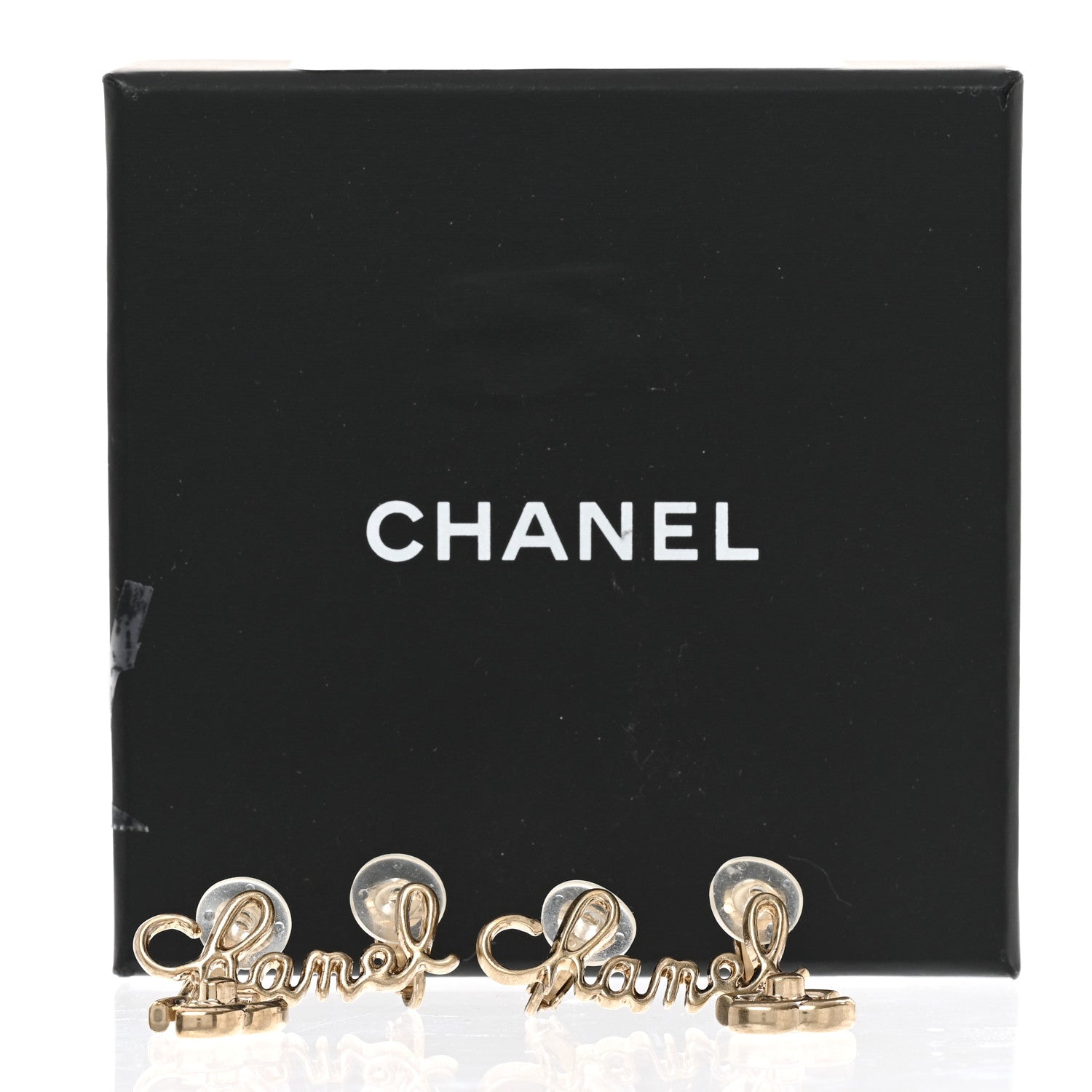 Chanel Metal Logo CC Turnlock Clip On Earrings Gold 5 of 5