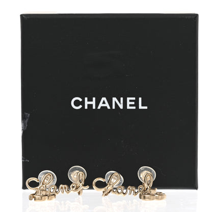 Chanel Metal Logo CC Turnlock Clip On Earrings Gold 5 of 5