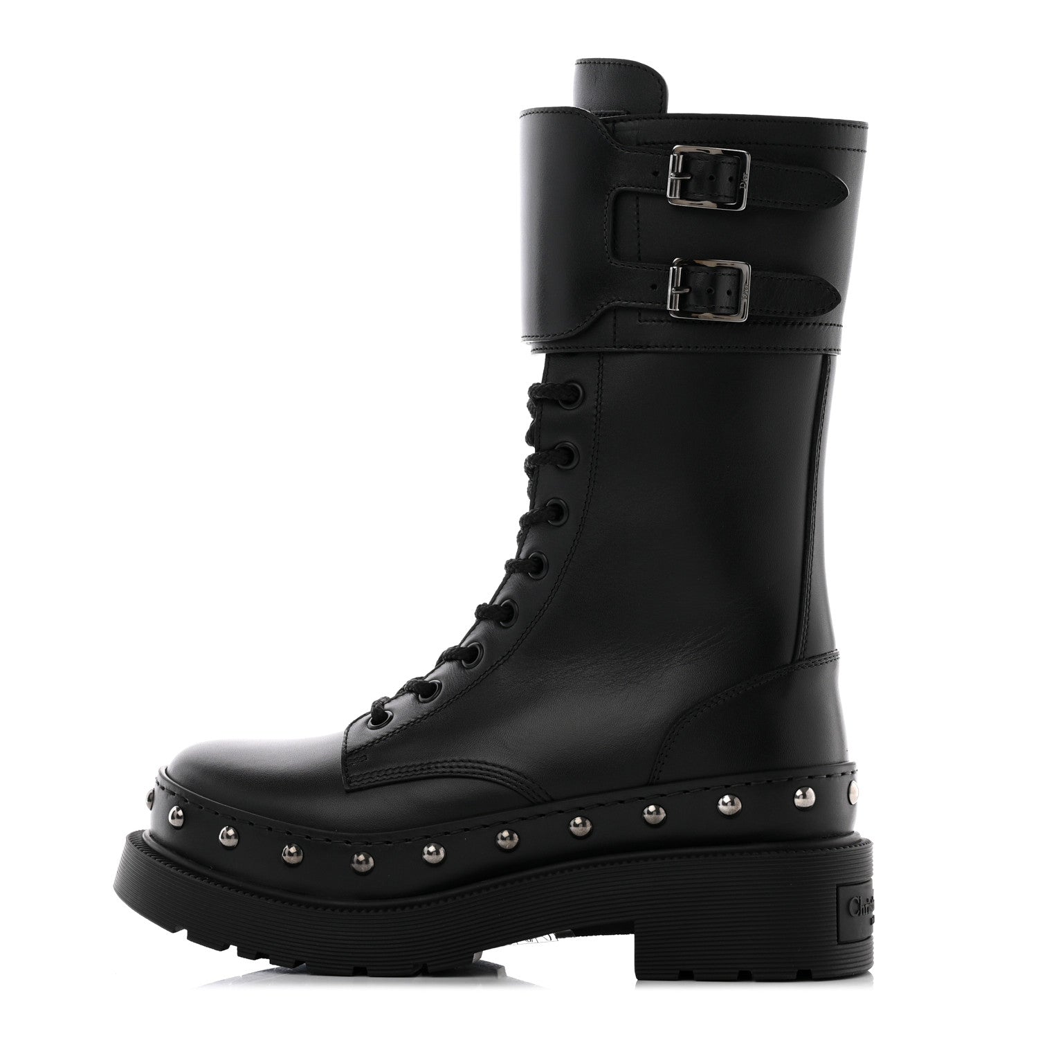 Christian Dior Calfskin Diorquake 25mm Combat Boots 36 Black 1 of 15