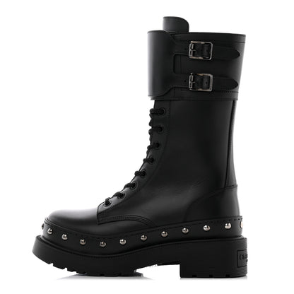 Christian Dior Calfskin Diorquake 25mm Combat Boots 36 Black 1 of 15