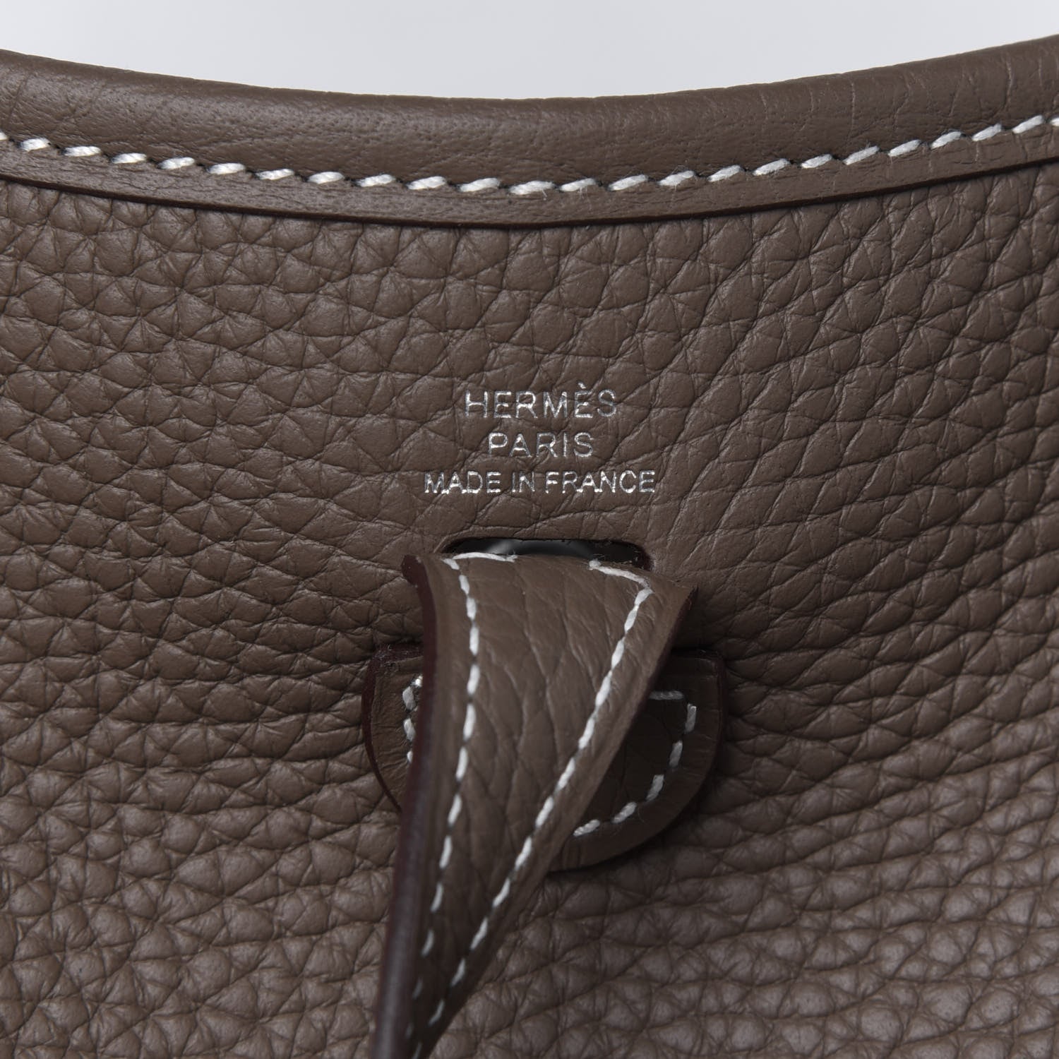 Hermes Taurillon Clemence Amazone Evelyne TPM Etoupe Bleu Indigo 6 of 11