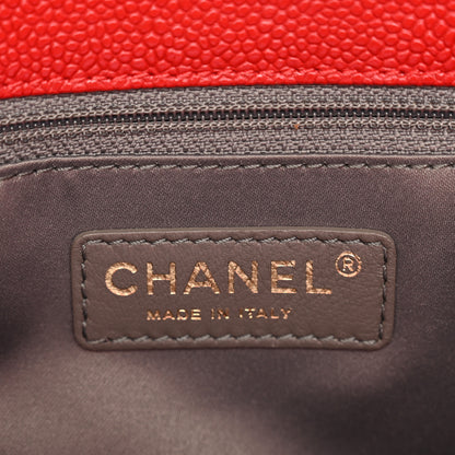 Chanel Caviar Quilted Grand Shopping Tote GST Red 7 of 11