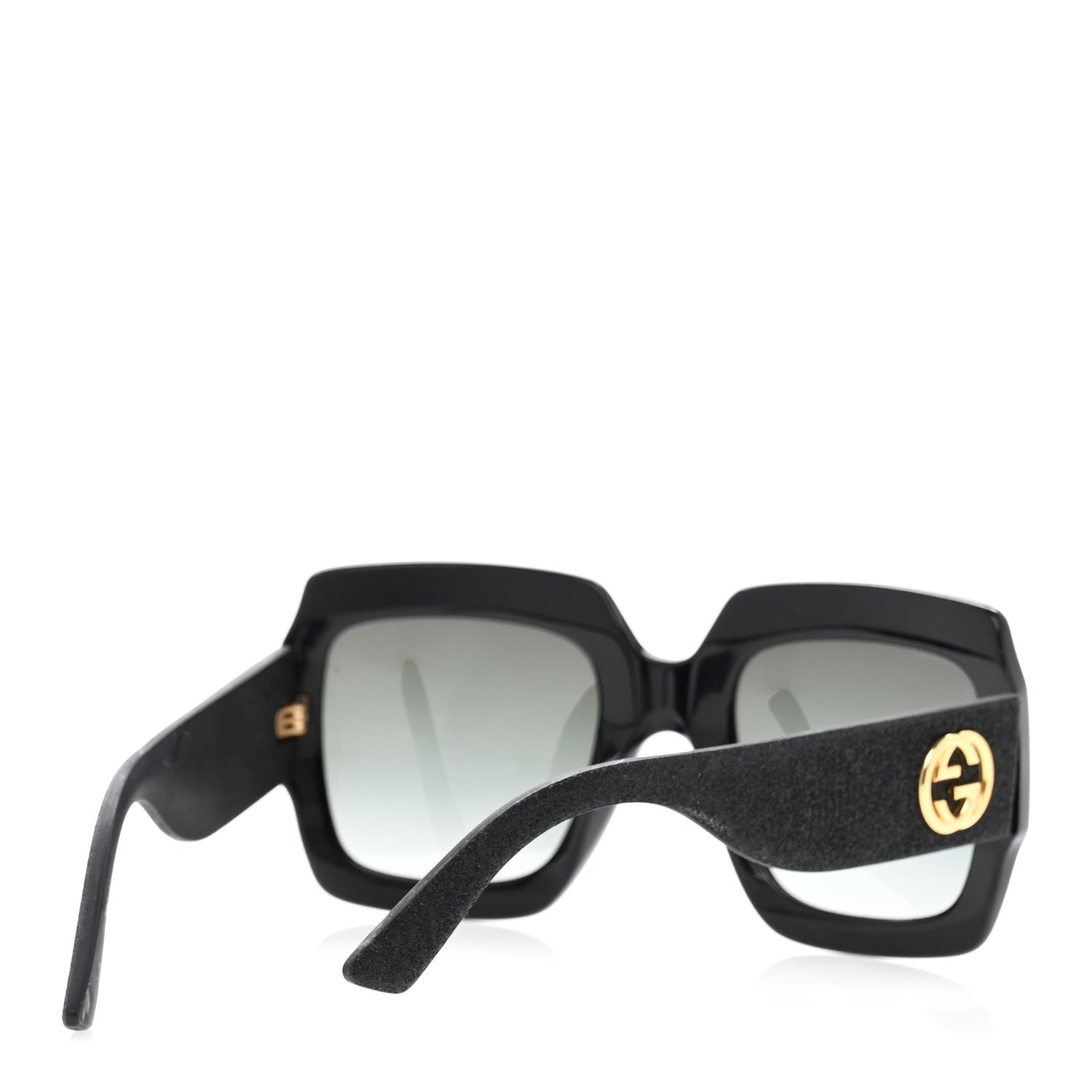Gucci Square Frame Glitter GG0102S Sunglasses Black 4 of 9