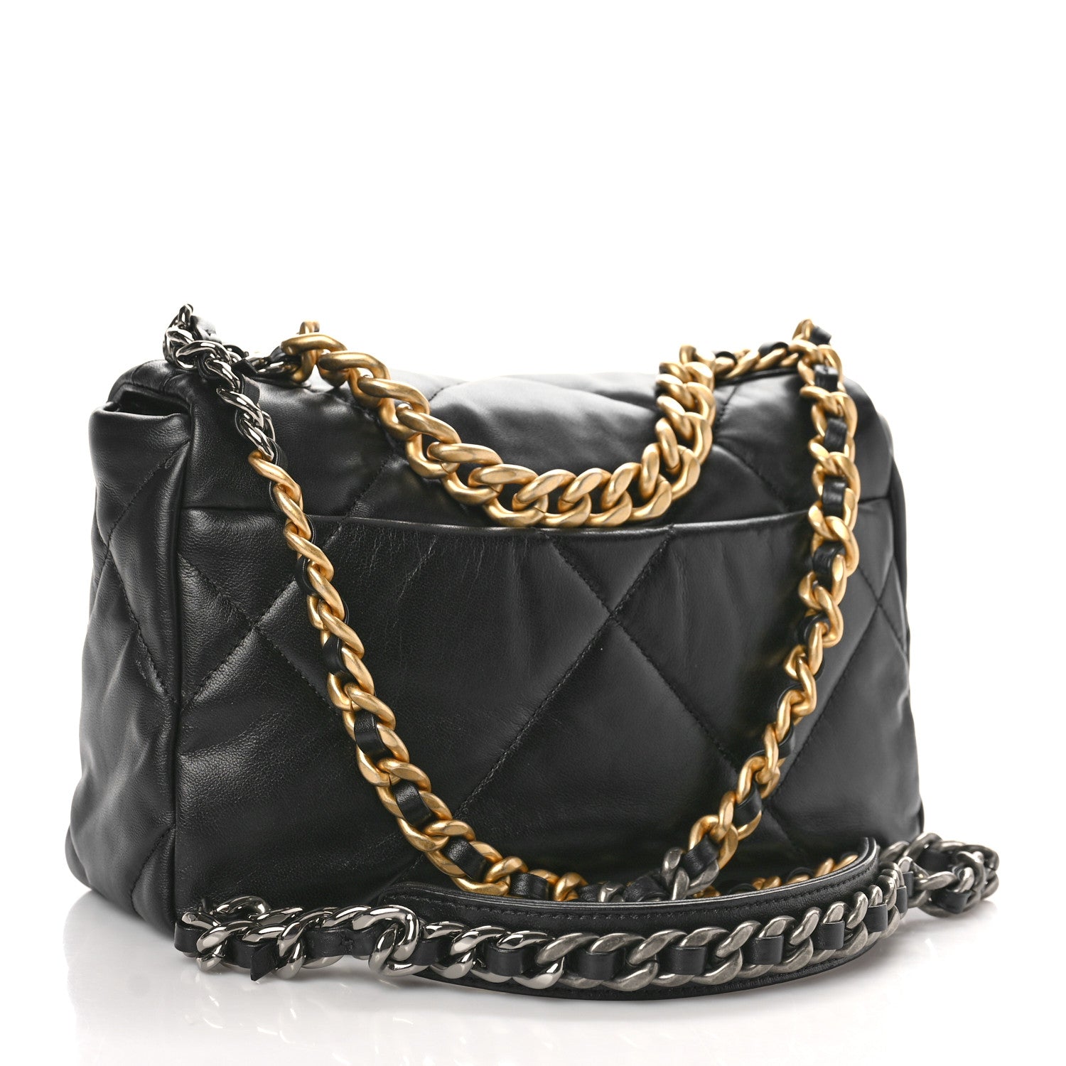 Chanel Goatskin Quilted Medium Chanel 19 Flap Black 3 of 10