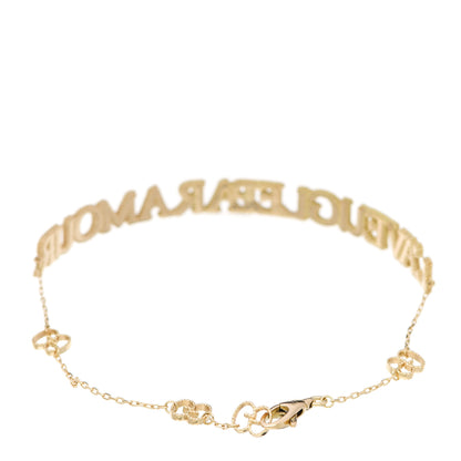 Gucci 18K Yellow Gold L'Aveugle Par Amour Bracelet 2 of 4