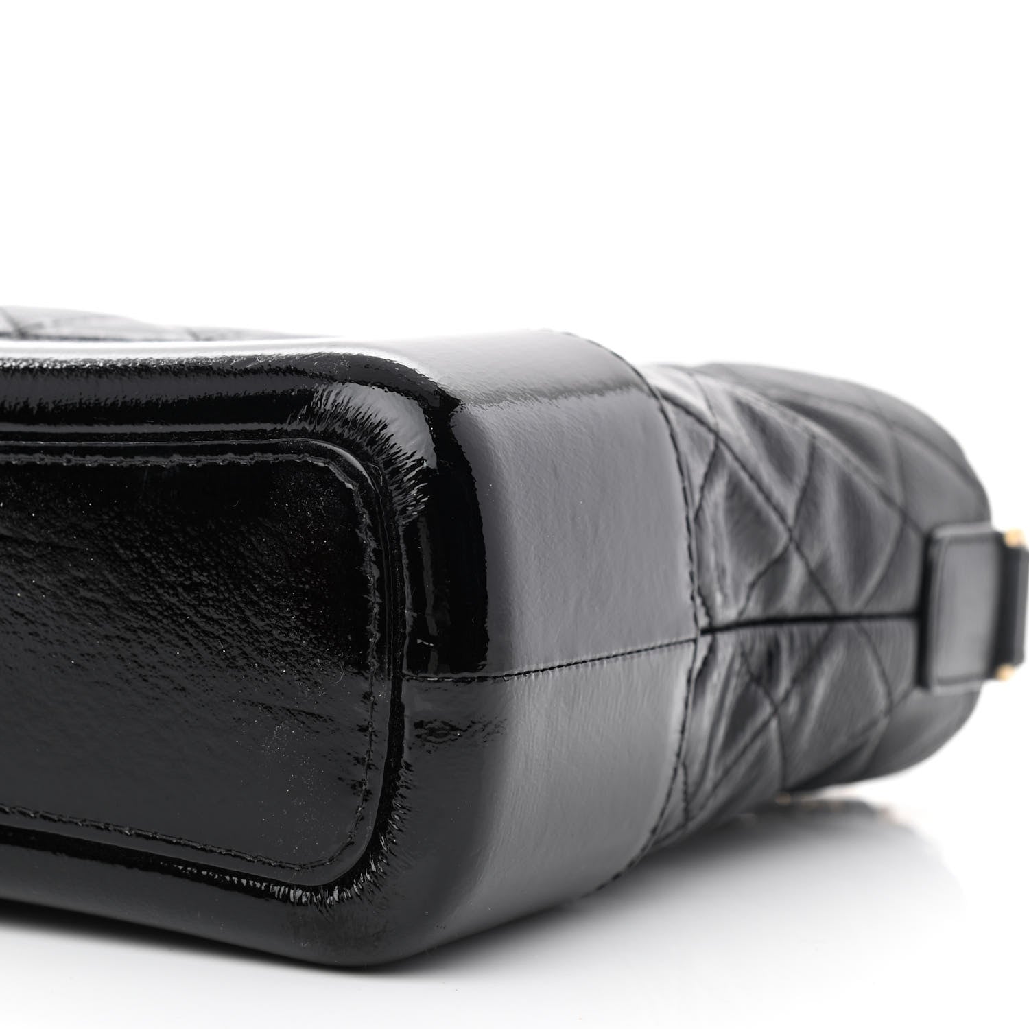 Chanel Patent Goatskin Quilted Medium Gabrielle Hobo Black 10 of 11