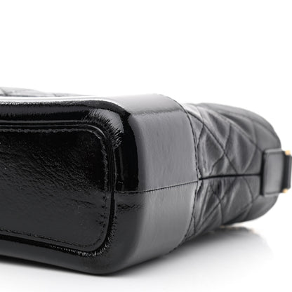 Chanel Patent Goatskin Quilted Medium Gabrielle Hobo Black 10 of 11