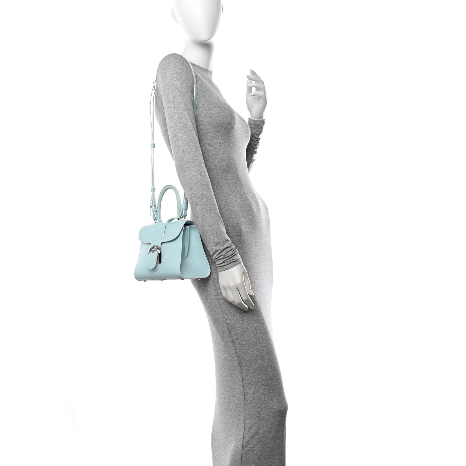 Delvaux Box Calfskin Mini Brillant Satchel Light Blue 2 of 10