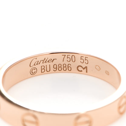 Cartier 18K Pink Gold 3.5mm LOVE Wedding Band Ring 55 7.25 4 of 5