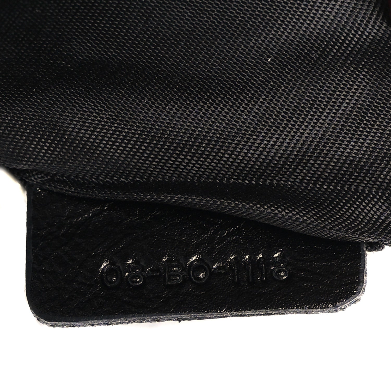 Christian Dior Crinkled Calfskin Diorama Wallet on Chain Pouch Black 7 of 11