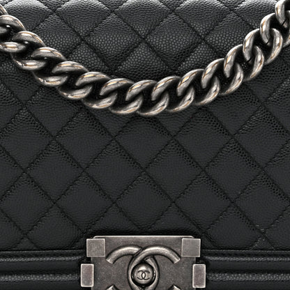 Chanel Caviar Quilted Medium Boy Flap Black 8 of 13