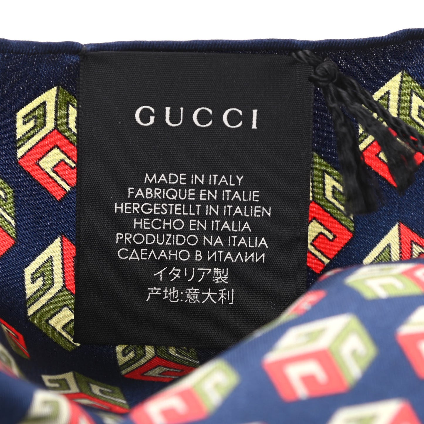 Wool Silk Jacquard GG Wallpaper Print Square Scarf Multi